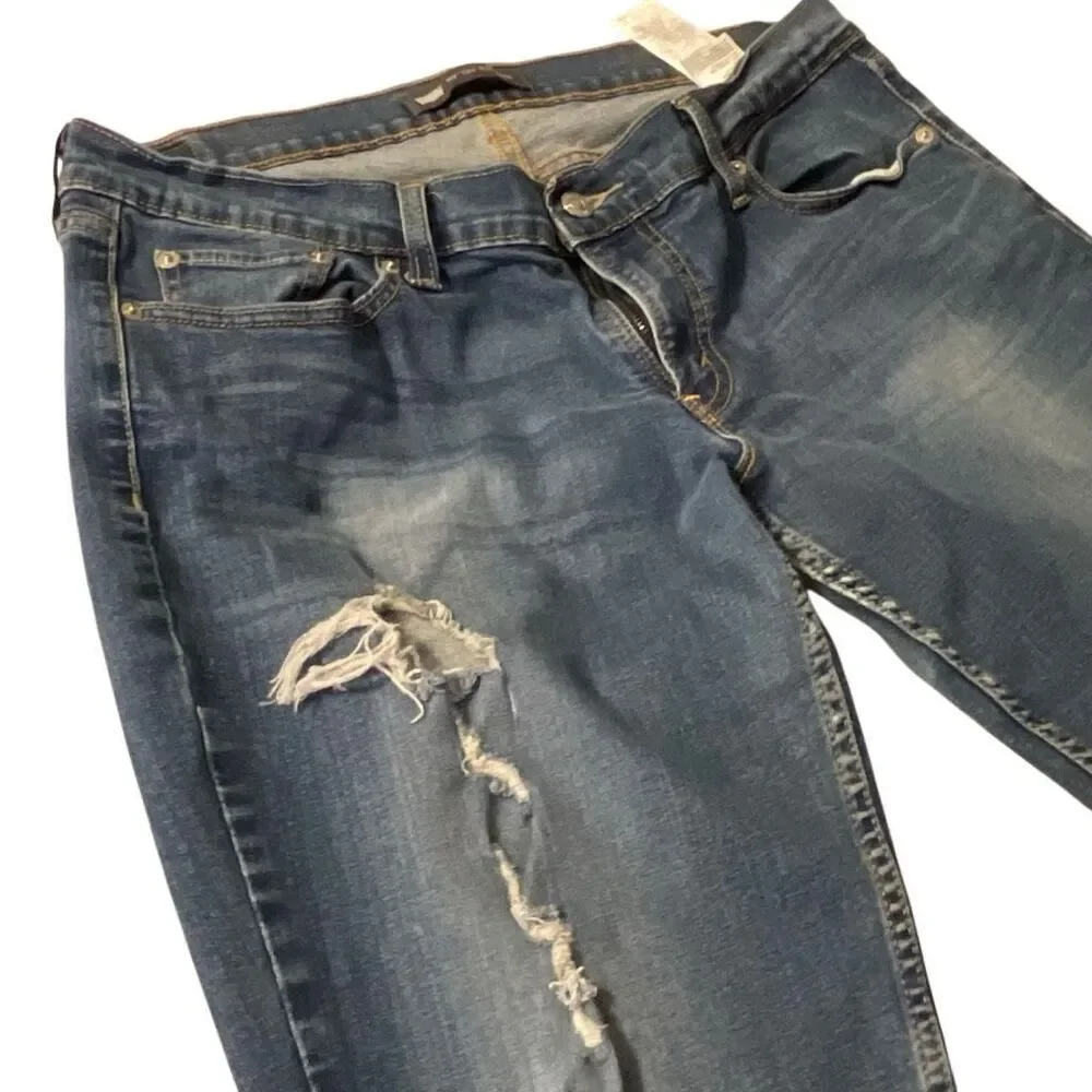 Levi’s 524 Too Super-low Womens Deconstructed Jeans - Picture 2 of 13